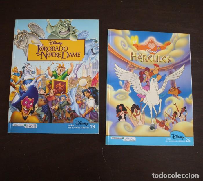 C&oacute;mics: LOTE 2 COMICS BIBLIOTECA INFANTIL EL MUNDO 19 EL JOROBADO DE NOTRE DAME 26 HERCULES
