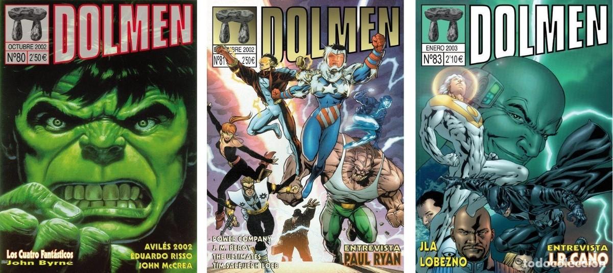 C&oacute;mics: Revista DOLMEN n&ordm; 80 81 83 (octubre noviembre 2002 enero 2003)