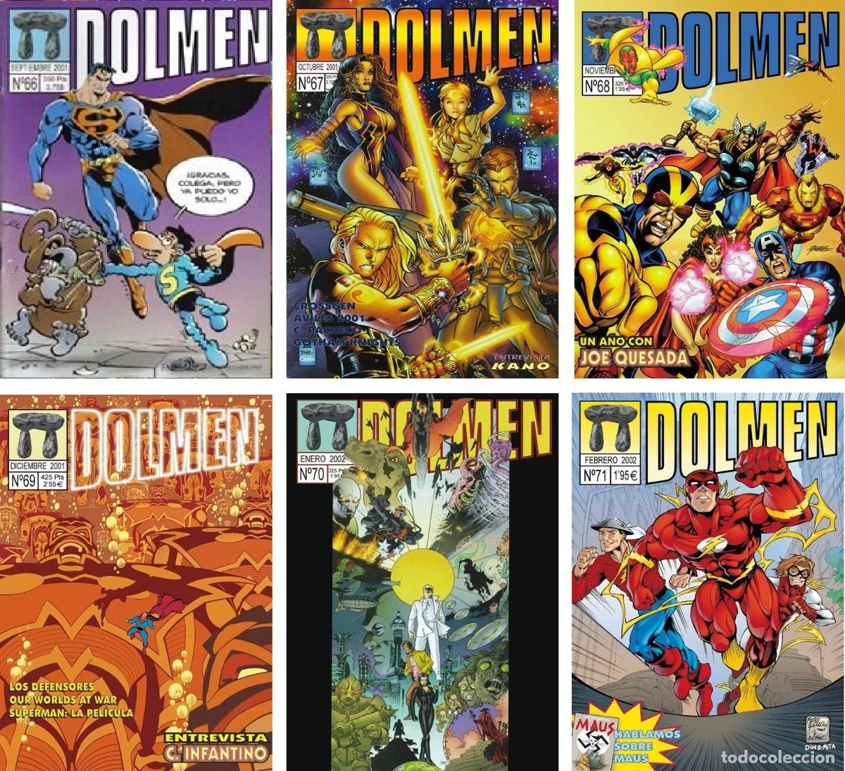 C&oacute;mics: Revista DOLMEN n&ordm; 66 67 68 69 70 71 (septiembre octubre noviembre diciembre 2001 enero febrero 2002)