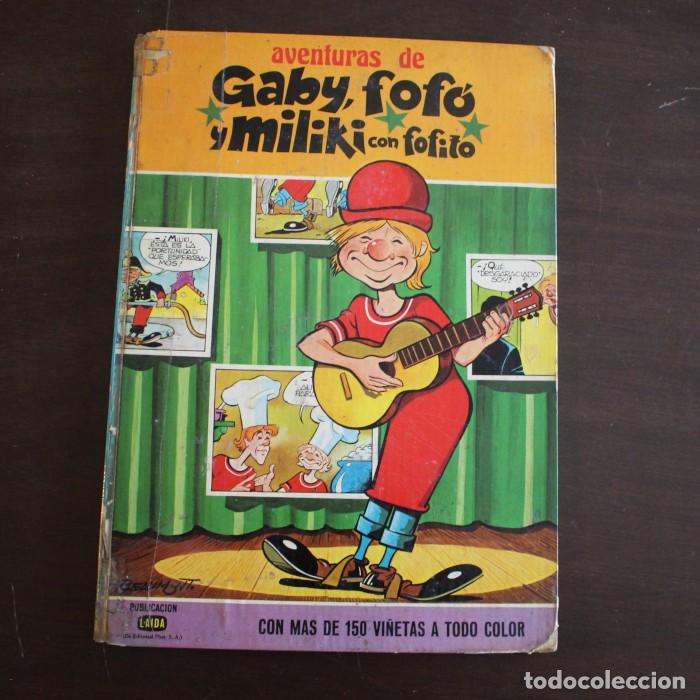 C&oacute;mics: AVENTURAS DE GABY FOFO Y MILIKI CON FOFITO. COMIC LAIDA 1974 EDICLAS TURQUESA TAPA DURA