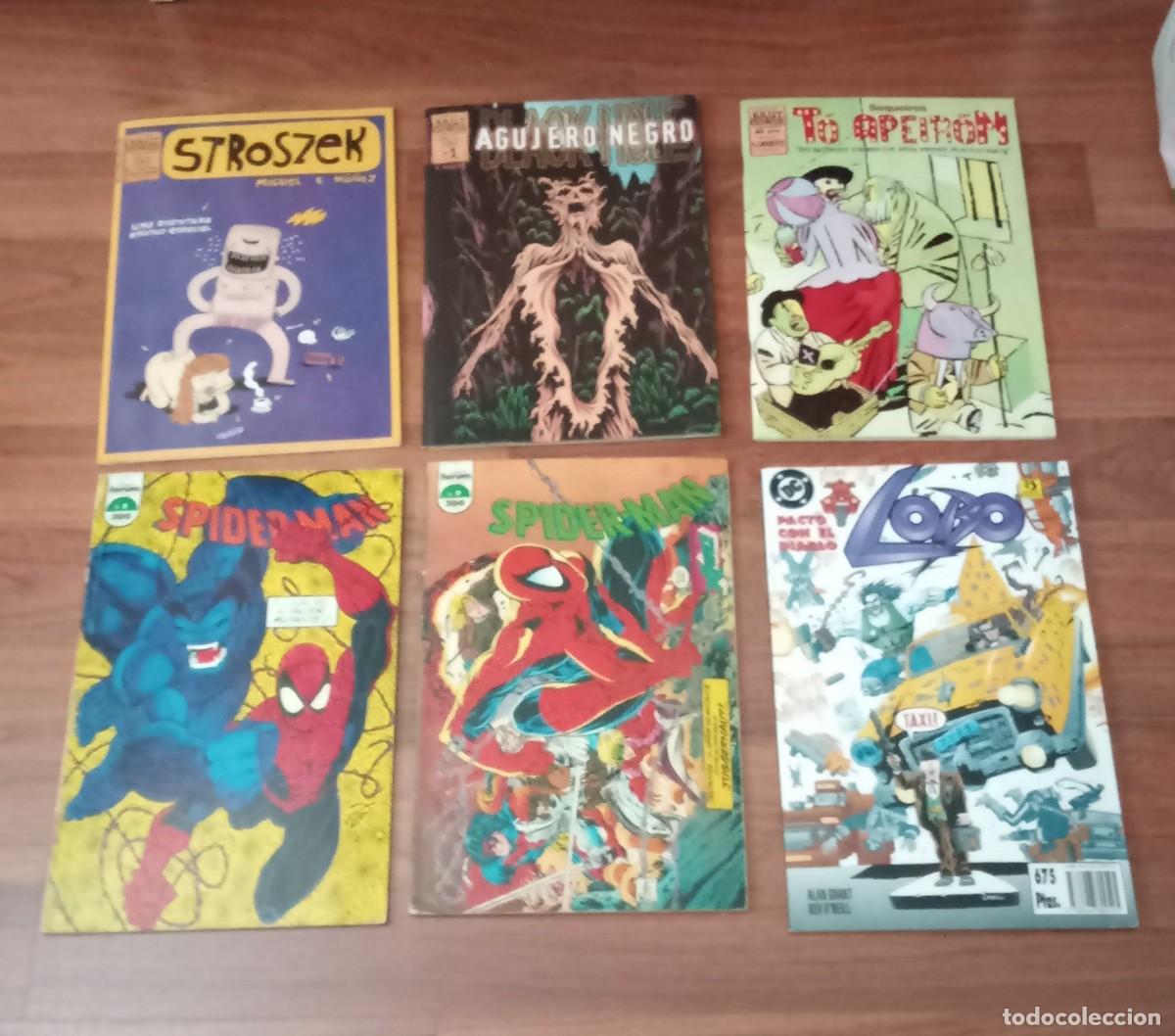 C&oacute;mics: lote 6 comics: lobo - spiderman - stroszek - agujero negro - t&oacute; apeir&oacute;n (brut comix)