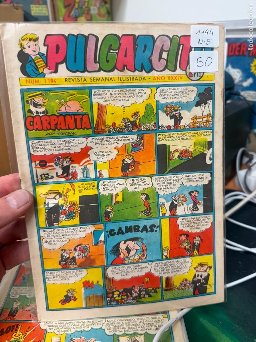 C&oacute;mics: PULGARCITO EDITORIAL BRUGUERA NUMERO 1194