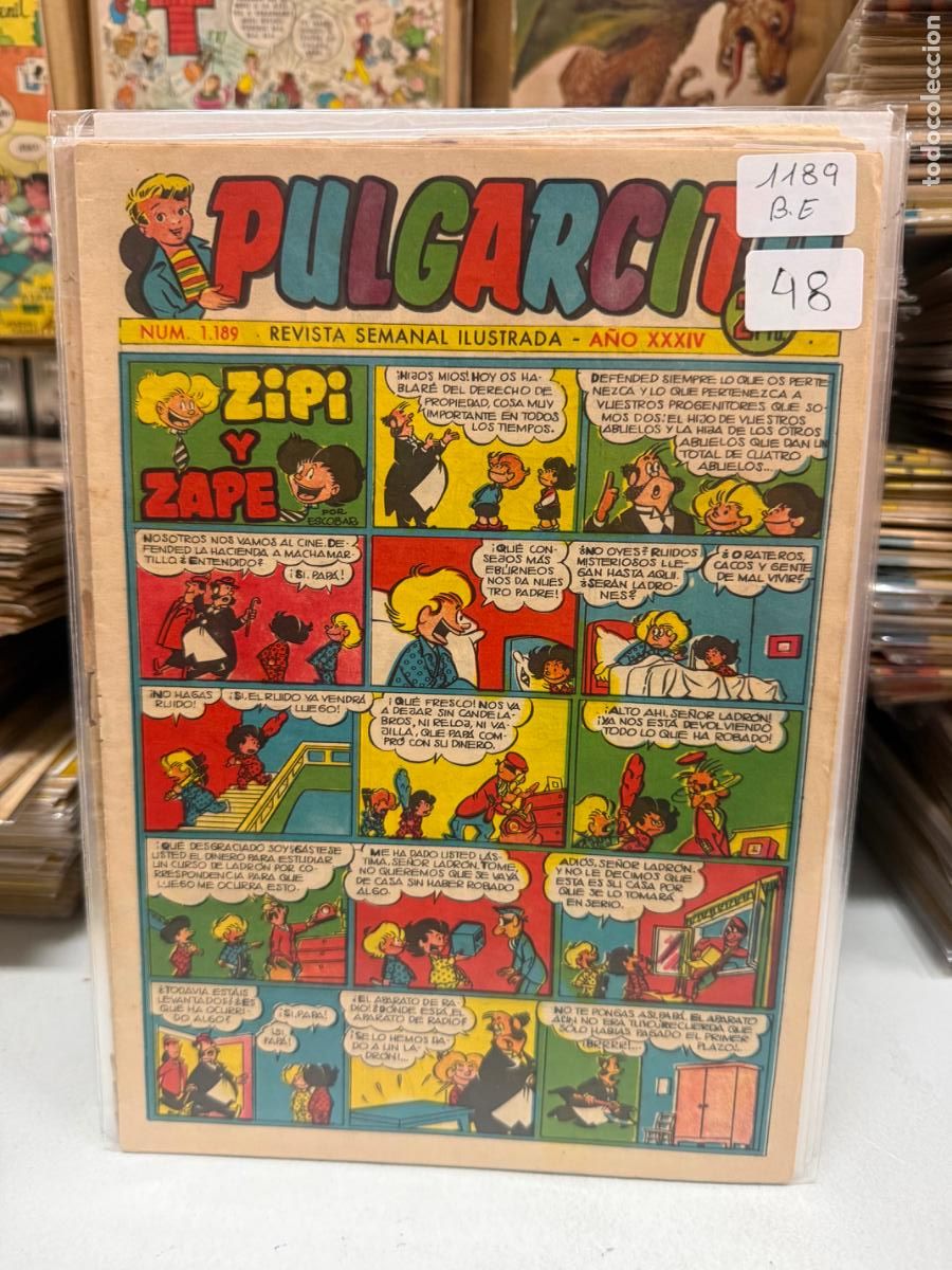 C&oacute;mics: PULGARCITO EDITORIAL BRUGUERA NUMERO 1189