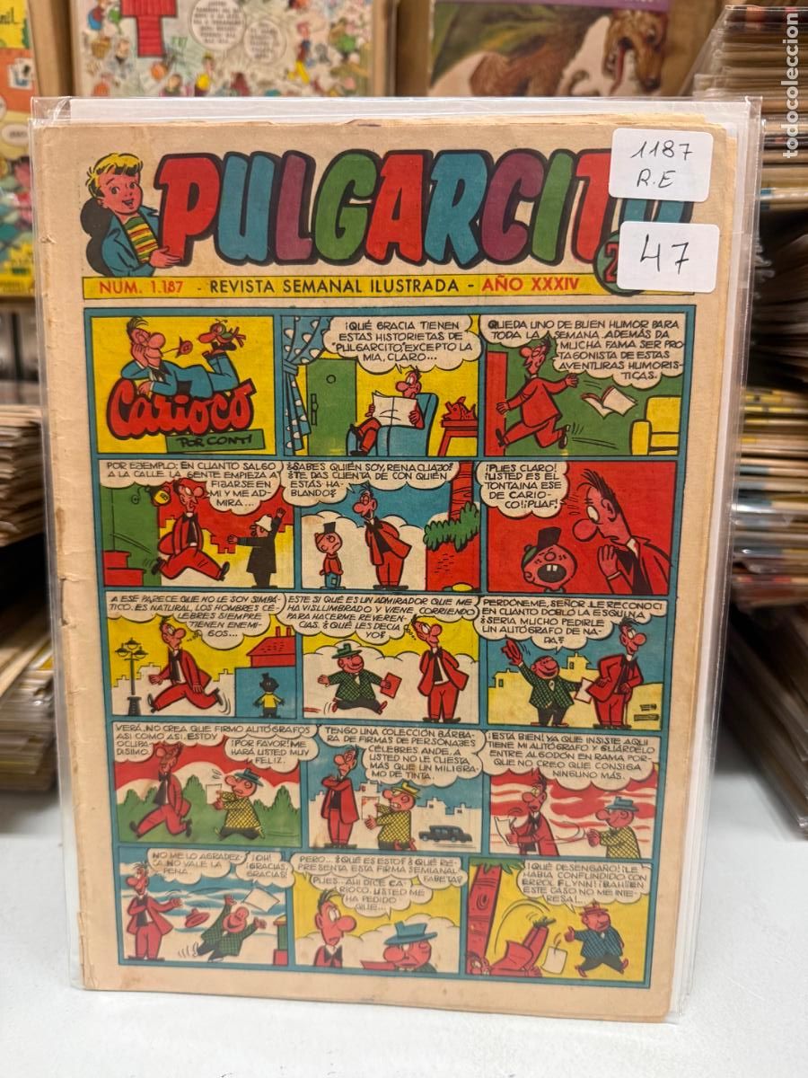 C&oacute;mics: PULGARCITO EDITORIAL BRUGUERA NUMERO 1187
