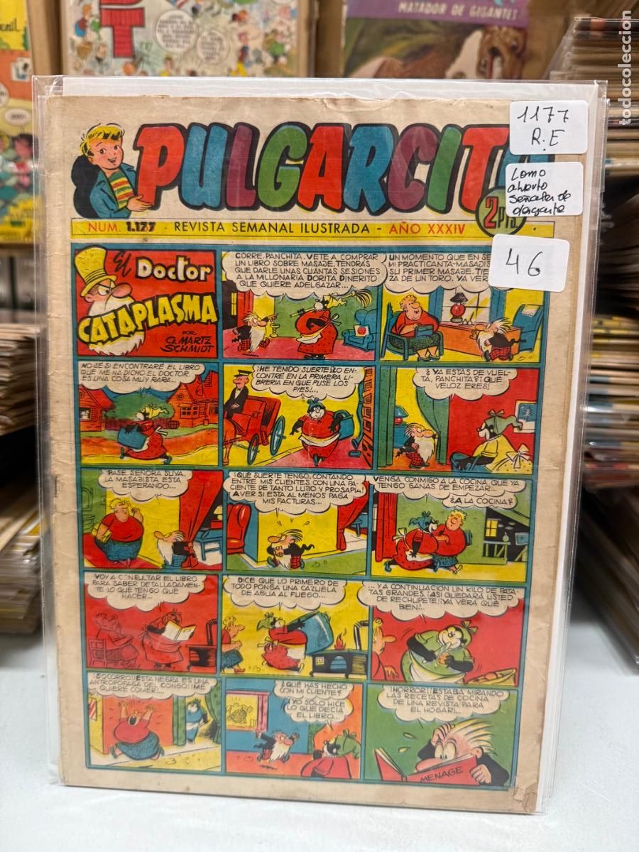 C&oacute;mics: PULGARCITO EDITORIAL BRUGUERA NUMERO 1177