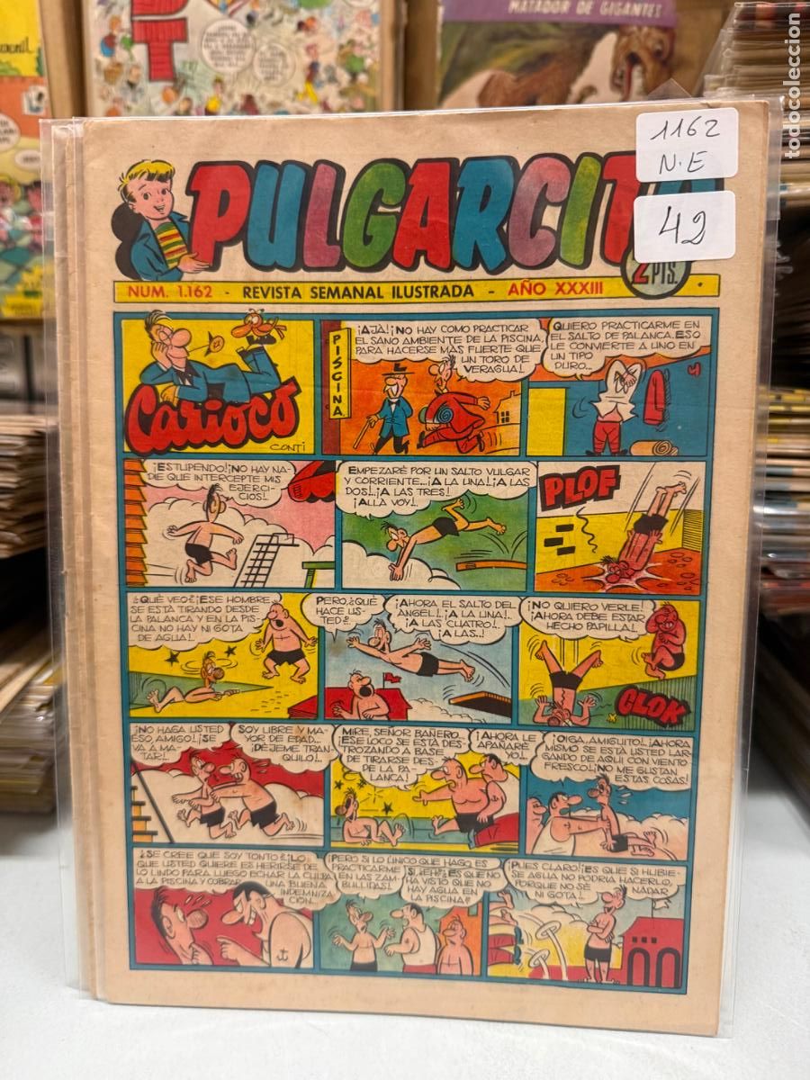 C&oacute;mics: PULGARCITO EDITORIAL BRUGUERA NUMERO 1162