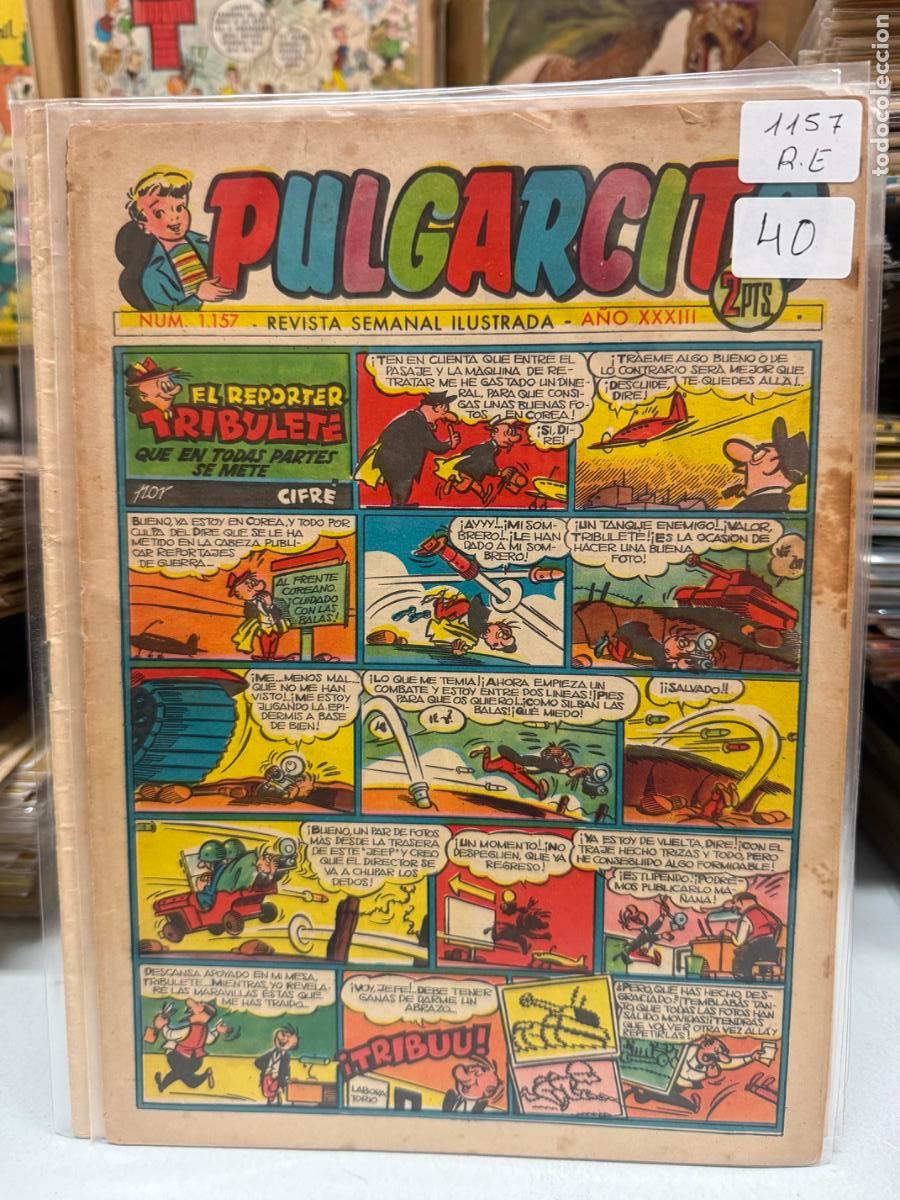 C&oacute;mics: PULGARCITO EDITORIAL BRUGUERA NUMERO 1157