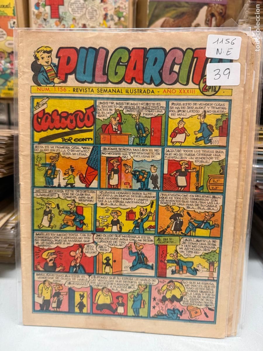C&oacute;mics: PULGARCITO EDITORIAL BRUGUERA NUMERO 1136