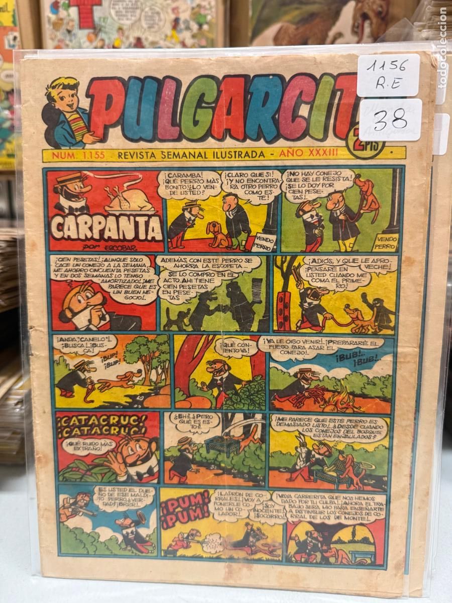 C&oacute;mics: PULGARCITO EDITORIAL BRUGUERA NUMERO 1156