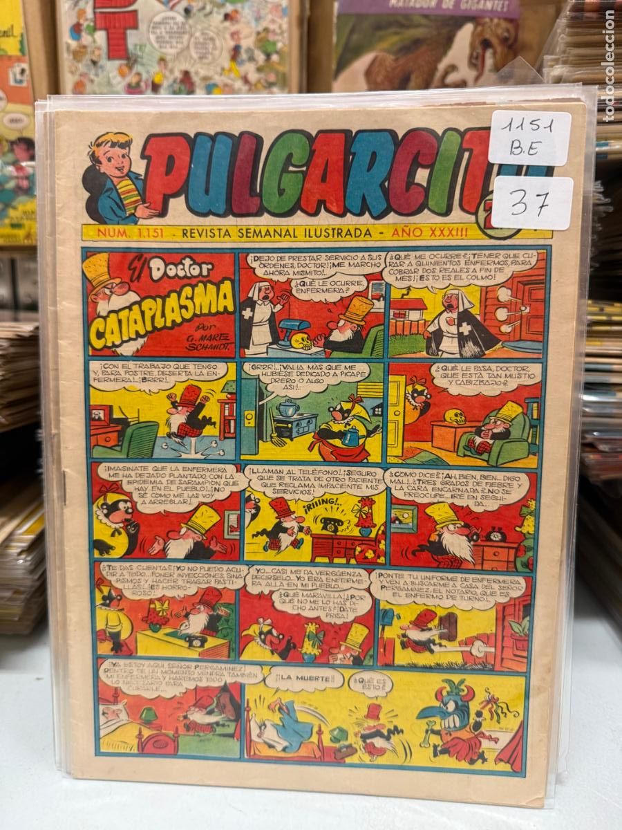 C&oacute;mics: PULGARCITO EDITORIAL BRUGUERA NUMERO 1151