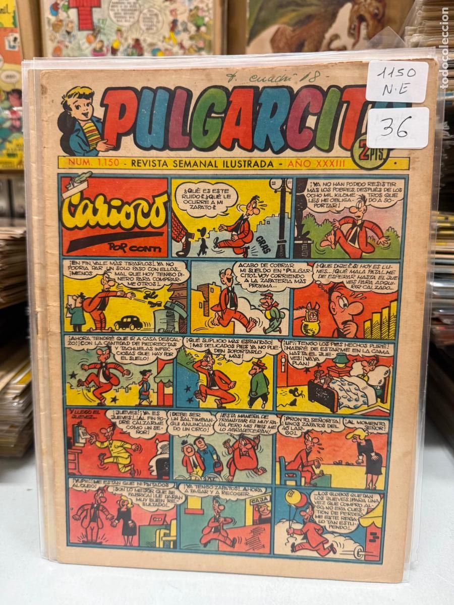 C&oacute;mics: PULGARCITO EDITORIAL BRUGUERA NUMERO 1150
