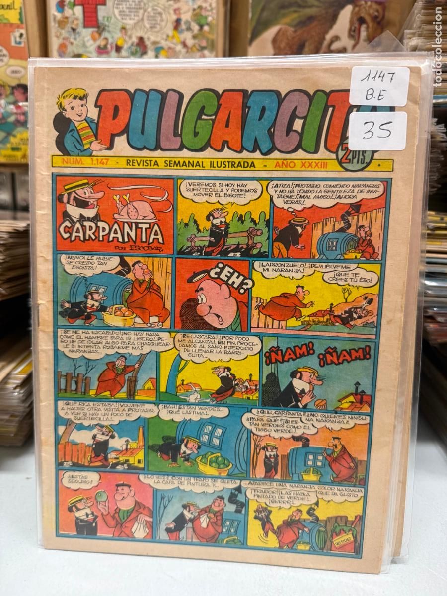 C&oacute;mics: PULGARCITO EDITORIAL BRUGUERA NUMERO 1147