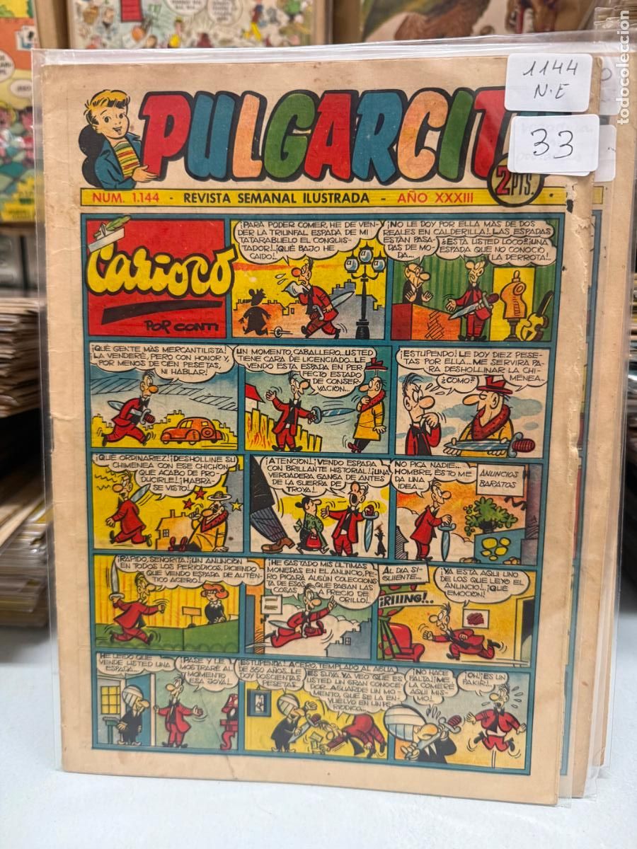 C&oacute;mics: PULGARCITO EDITORIAL BRUGUERA NUMERO 1144