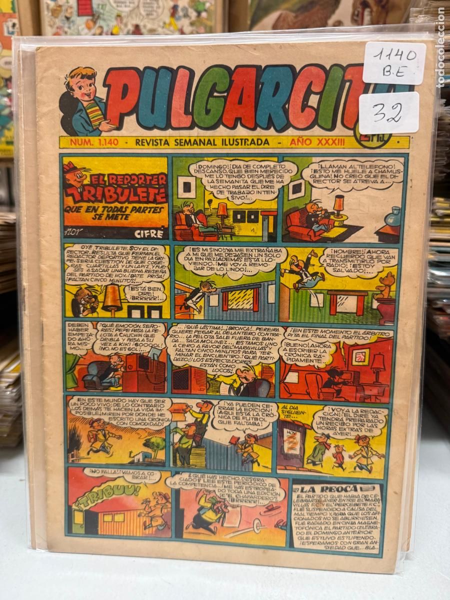 C&oacute;mics: PULGARCITO EDITORIAL BRUGUERA NUMERO 1140