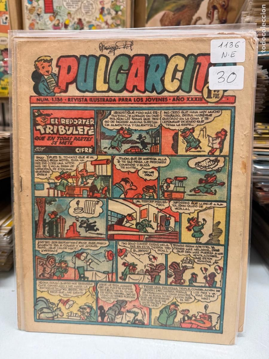 C&oacute;mics: PULGARCITO EDITORIAL BRUGUERA NUMERO 1136