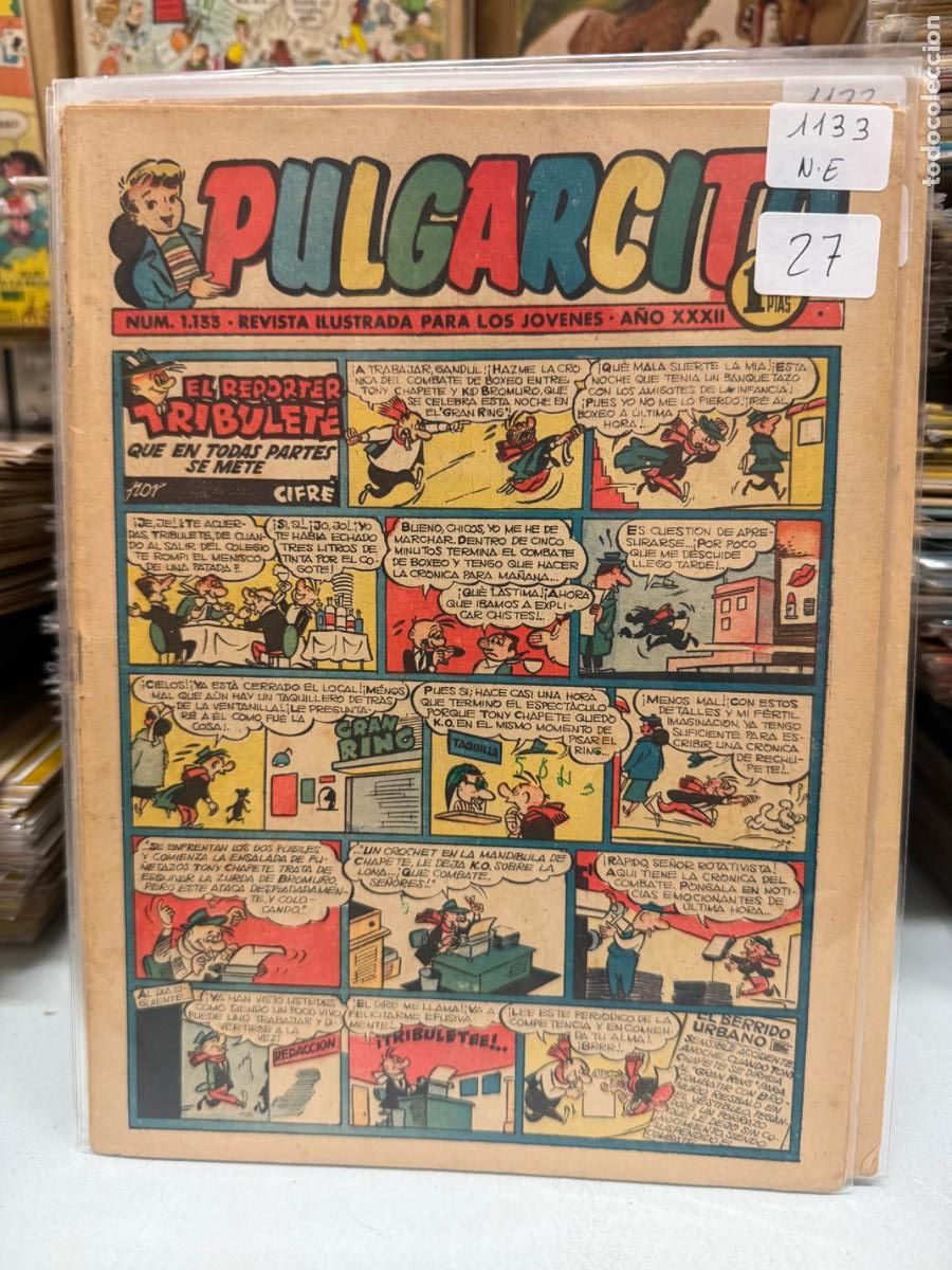 C&oacute;mics: PULGARCITO EDITORIAL BRUGUERA NUMERO 1133