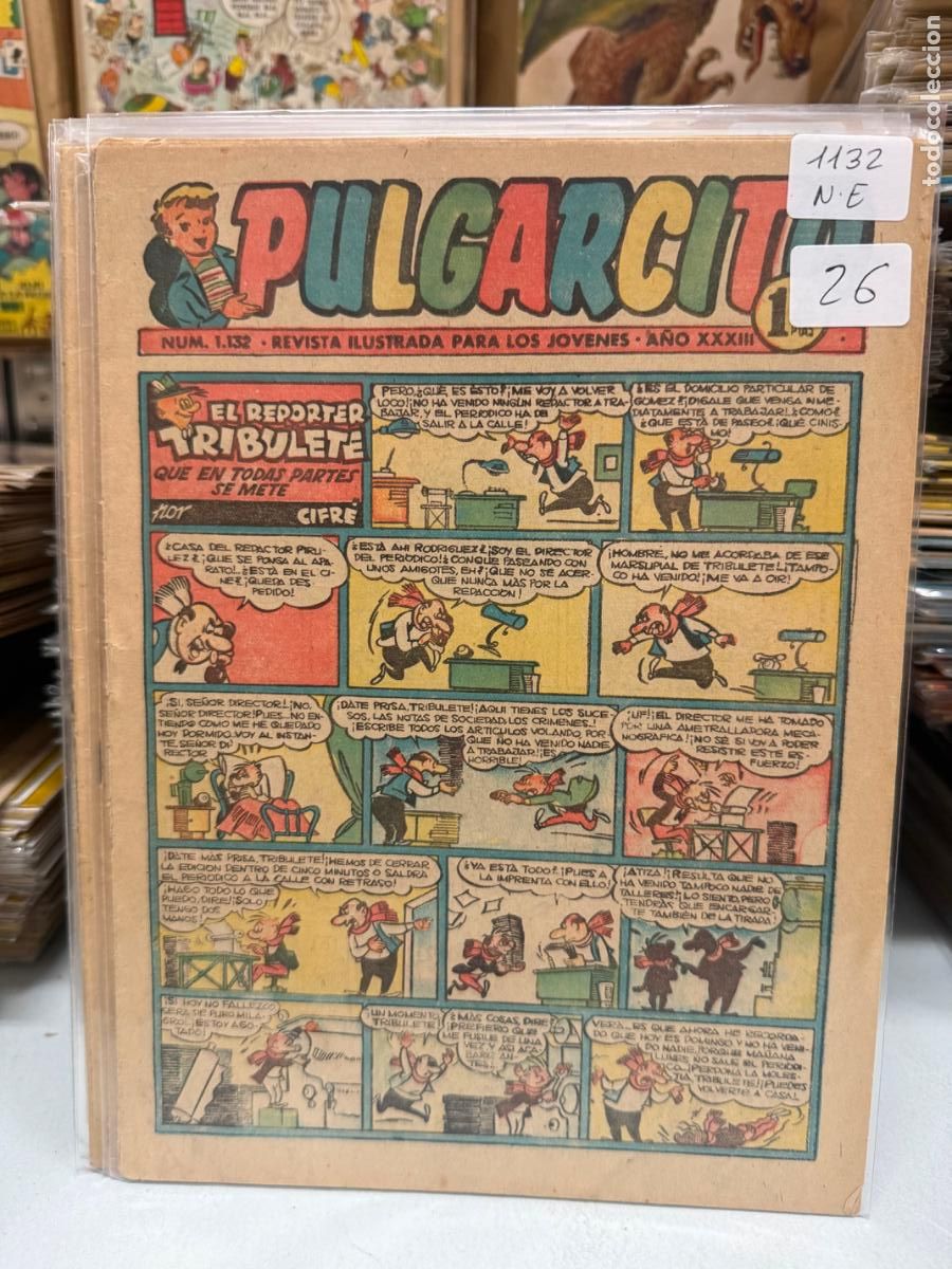 C&oacute;mics: PULGARCITO EDITORIAL BRUGUERA NUMERO 1132