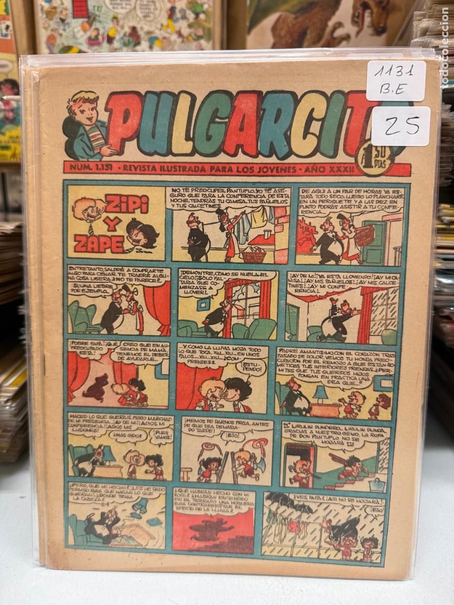 C&oacute;mics: PULGARCITO EDITORIAL BRUGUERA NUMERO 1131