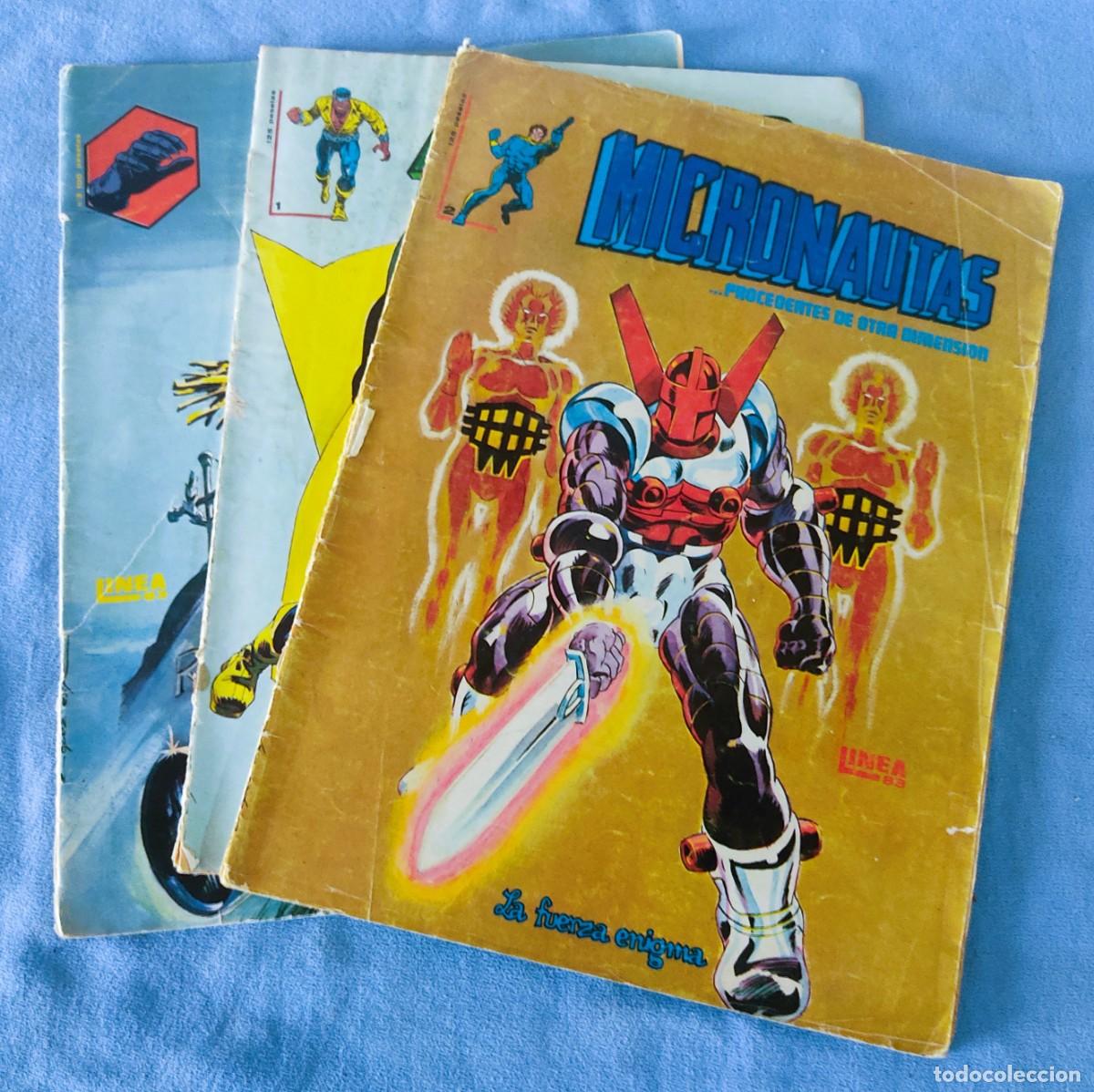 C&oacute;mics: 3 COMICS MICRONAUTAS POWER MAN ZARPA DE ACERO LINEA 83