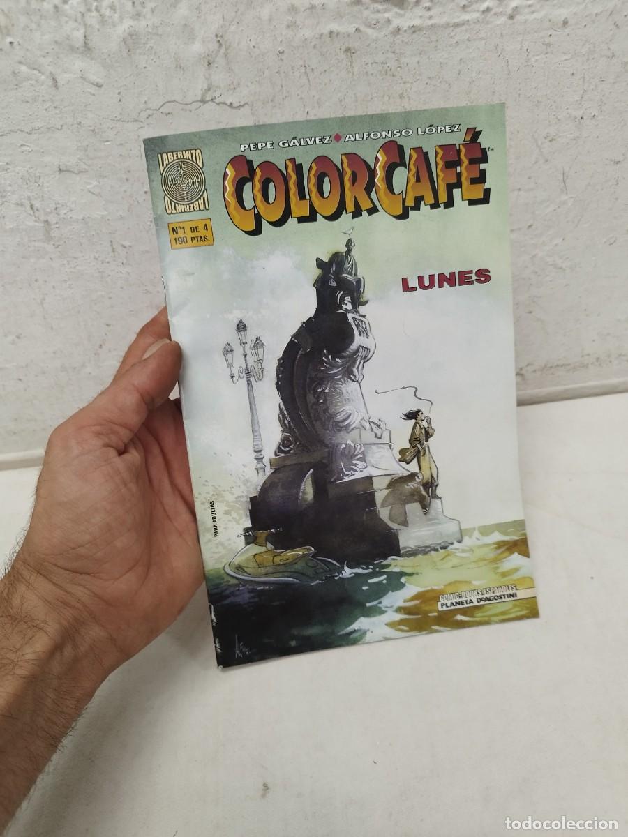 C&oacute;mics: Comic color cafe, titulado lunes. N&ordm; 1 de 4.