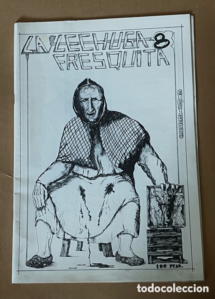 C&oacute;mics: LA LECHUGA FRESQUITA N&ordm; 8 (QUINTANAR DE LA ORDEN, TOLEDO; 1986) FANZINE MUSICAL, DE COMICS...