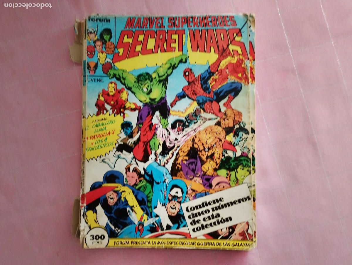 C&oacute;mics: marvel superheroes secret wars contiene n,1,2,3,4,5,