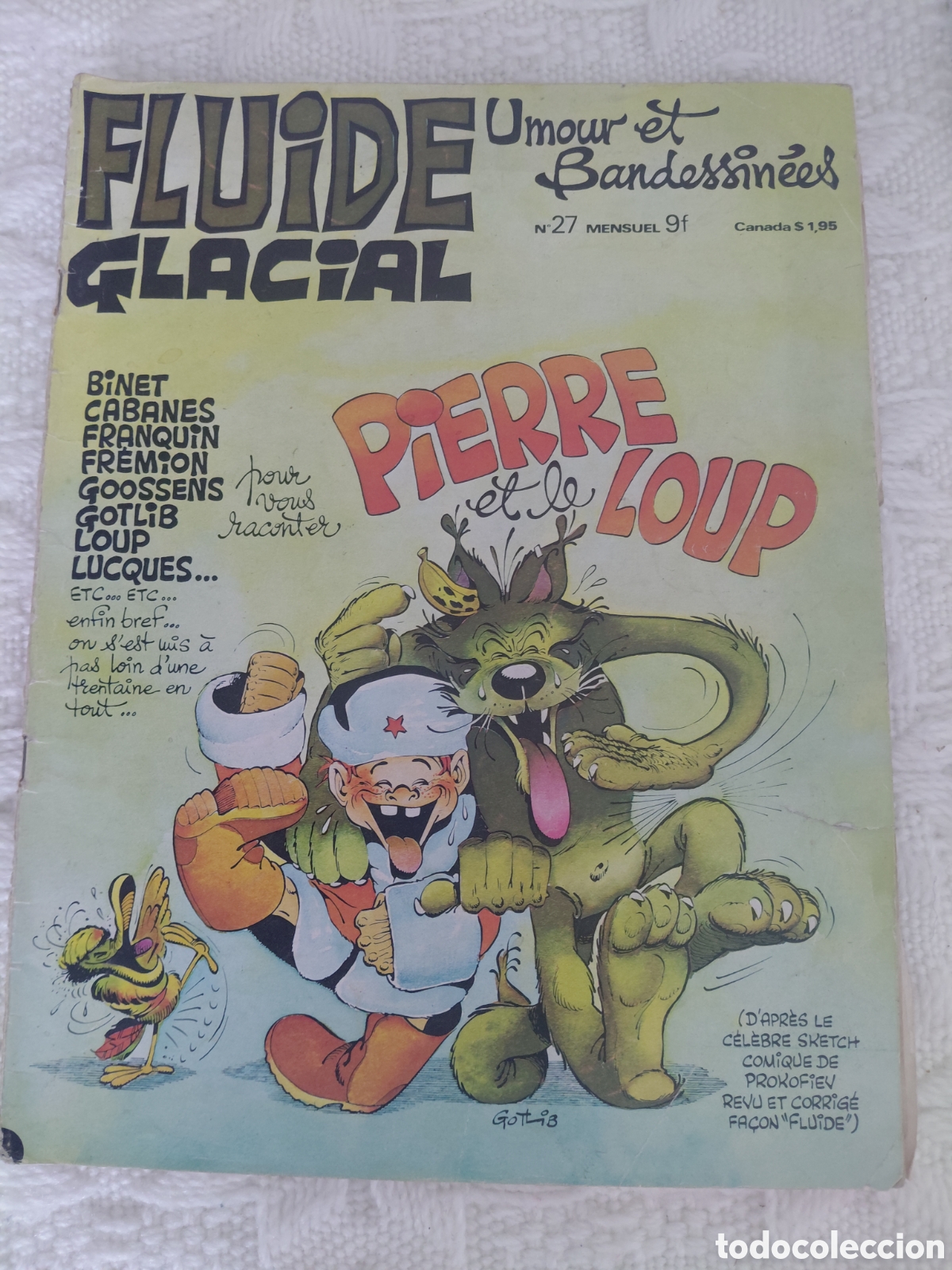 C&oacute;mics: FLUIDE GLACIAL N&uacute;m. 27 EDITIONS AUDIE BINEL, CABANES, FRANQUIN AGOSTO 1978 PORTADA Y CONTRAPORTADA E