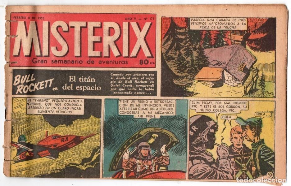 C&oacute;mics: 1952 MISTERIX # 177 BULL ROCKETT - JIM TORO - MISTERIX - EL CACIQUE BLANCO 24 PAG