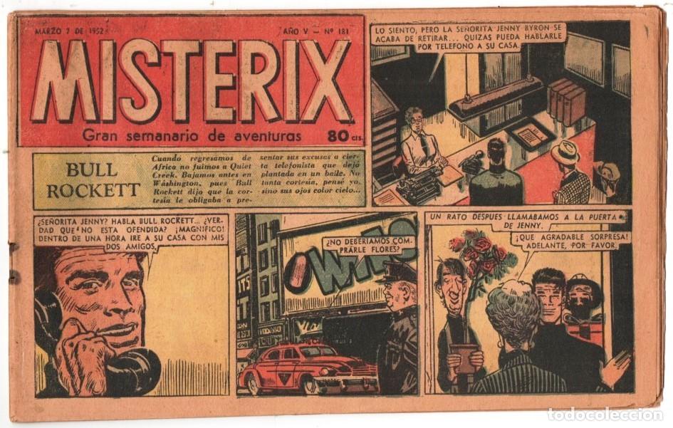 C&oacute;mics: 1952 MISTERIX # 181 BULL ROCKETT - JIM TORO - MISTERIX - EL CACIQUE BLANCO 24 PAG