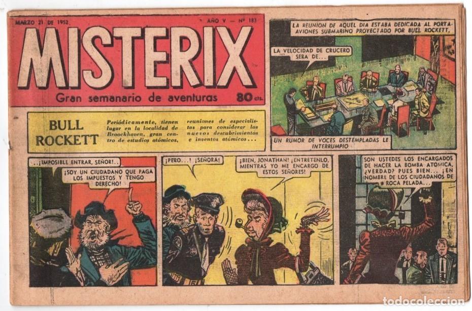 C&oacute;mics: 1952 MISTERIX # 183 BULL ROCKETT - JIM TORO - MISTERIX - EL CACIQUE BLANCO 24 PAG