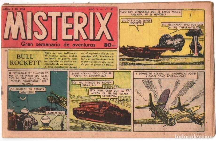 C&oacute;mics: 1952 MISTERIX # 185 BULL ROCKETT - JIM TORO - MISTERIX - EL CACIQUE BLANCO 24 PAG