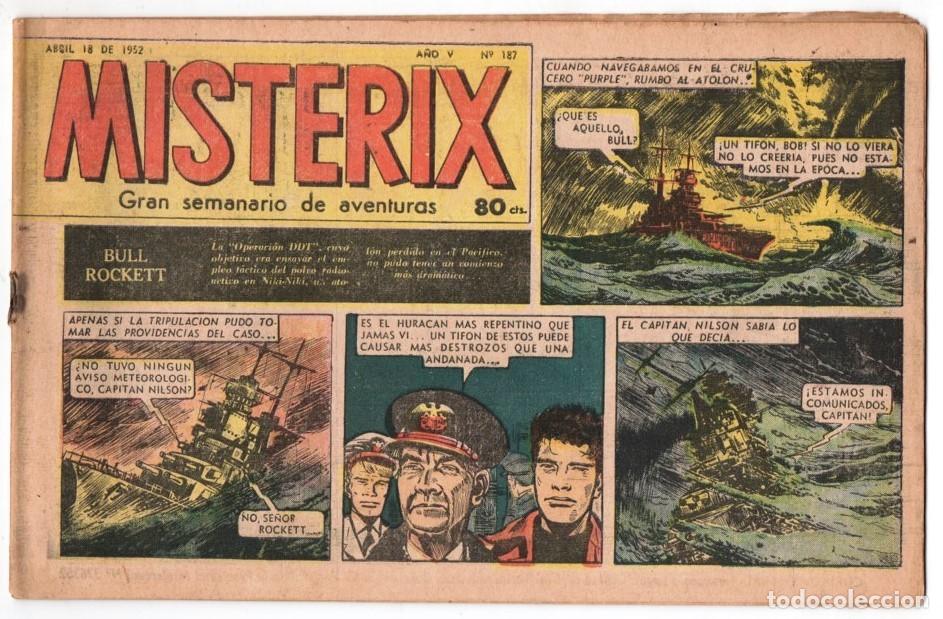 C&oacute;mics: 1952 MISTERIX # 187 BULL ROCKETT - JIM TORO - MISTERIX - EL CACIQUE BLANCO 24 PAG