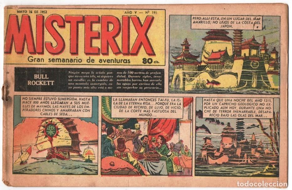 C&oacute;mics: 1952 MISTERIX # 191 BULL ROCKETT - JIM TORO - MISTERIX - EL CACIQUE BLANCO 24 PAG