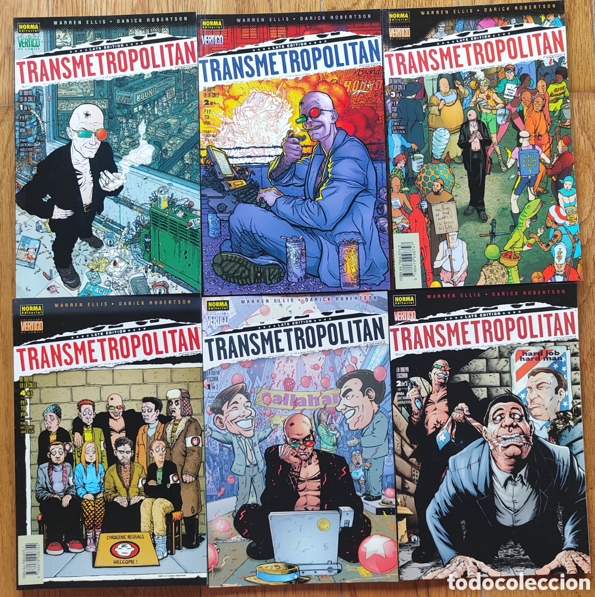 C&oacute;mics: Lote TRANSMETROPOLITAN, 13 ejemplares.