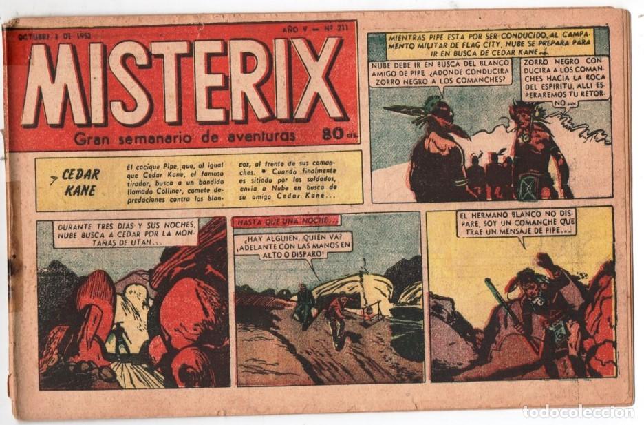C&oacute;mics: 1952 MISTERIX # 211 &acute;&acute;CEDAR KANE&acute;&acute;- BULL ROCKETT - JIM TORO - MISTERIX - 24 PAG