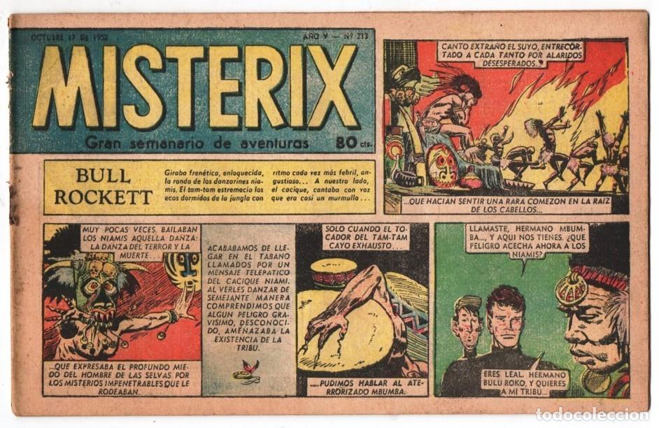 C&oacute;mics: 1952 MISTERIX # 213 &acute;&acute;CEDAR KANE&acute;&acute;- BULL ROCKETT - JIM TORO - MISTERIX - 24 PAG