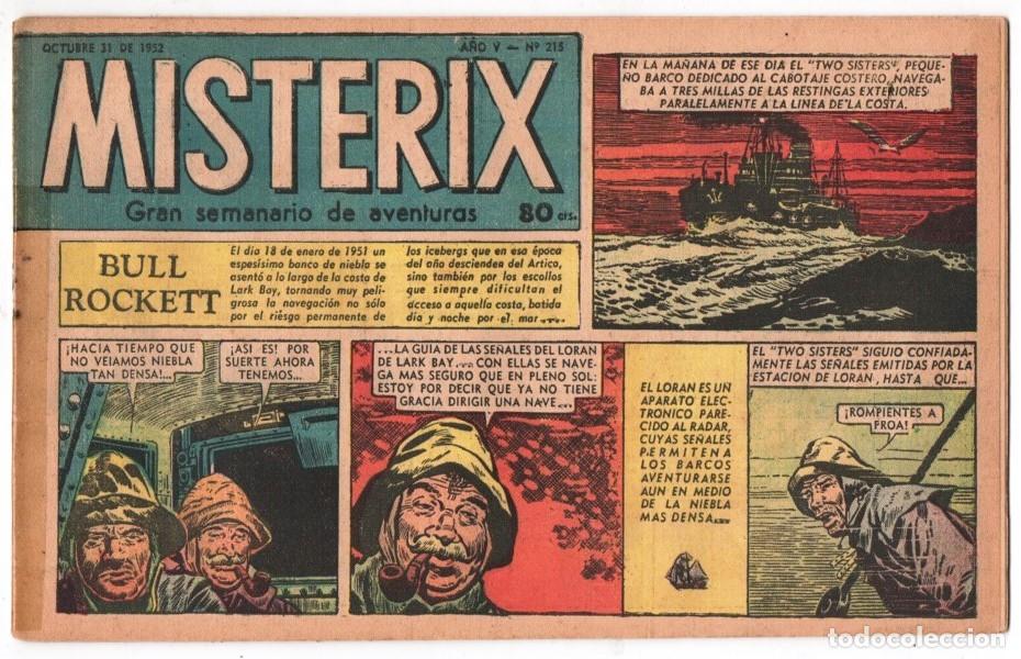 C&oacute;mics: 1952 MISTERIX # 215 &acute;&acute;CEDAR KANE&acute;&acute;- BULL ROCKETT - JIM TORO - MISTERIX - 24 PAG