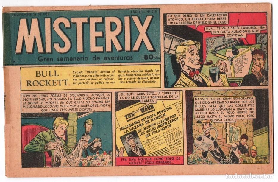 C&oacute;mics: 1952 MISTERIX # 219 &acute;&acute;CEDAR KANE&acute;&acute;- BULL ROCKETT - JIM TORO - MISTERIX - 24 PAG