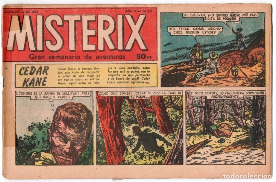 C&oacute;mics: 1952 MISTERIX # 221 &acute;&acute;CEDAR KANE&acute;&acute;- BULL ROCKETT - JIM TORO - MISTERIX - 24 PAG