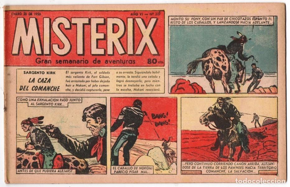 C&oacute;mics: 1953 MISTERIX # 227 * COMIENZA SERIE &acute;&acute;SARGENTO KIRK&acute;&acute; * - BULL ROCKETT - JIM TORO - MISTERIX- 24 P