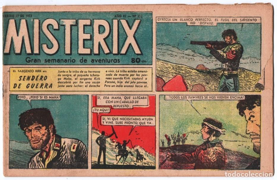 C&oacute;mics: 1953 MISTERIX # 232 &acute;&acute;SARGENTO KIRK, SENDERO DE GUERRA&acute;&acute;- BULL ROCKETT - JIM TORO - MISTERIX- 24 P