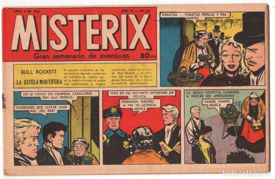 C&oacute;mics: 1953 MISTERIX # 237 &acute;&acute;SARGENTO KIRK, RASTROS DE FUEGO&acute;&acute;-BULL ROCKETT-MISTERIX-LOS DOS REPORTE 28 P