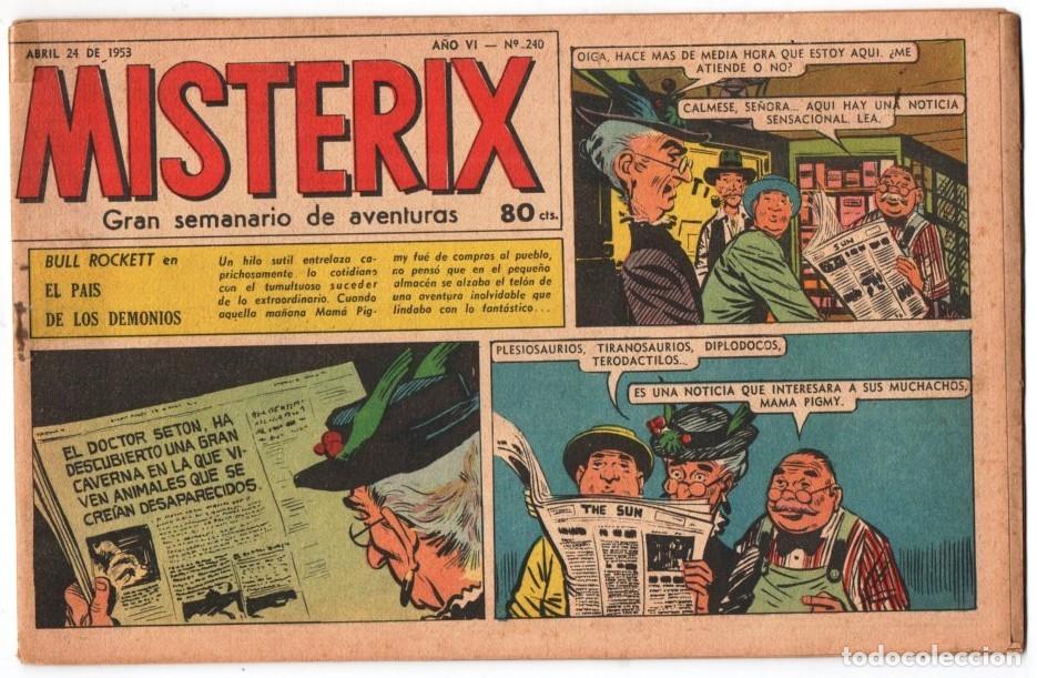 C&oacute;mics: 1953 MISTERIX # 240 SELLO ROJO - BULL ROCKETT - MISTERIX -LOS DOS REPORTEROS - JIM TORO 28 P