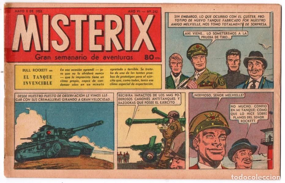 C&oacute;mics: 1953 MISTERIX # 242 &acute;&acute;SARGENTO KIRK, EL ATAQUE...&acute;&acute;- BULL ROCKETT - MISTERIX - LOS DOS REPORTE 28 P