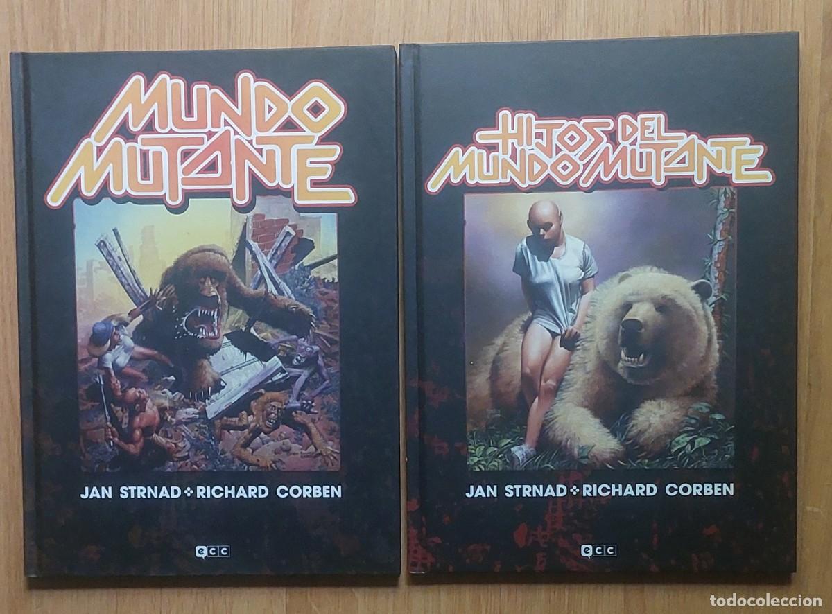 C&oacute;mics: MUNDO MUTANTE + HIJOS DEL MUNDO MUTANTE : RICHARD CORBEN- ECC - CARTON&Eacute; -2020 - BUEN ESTADO