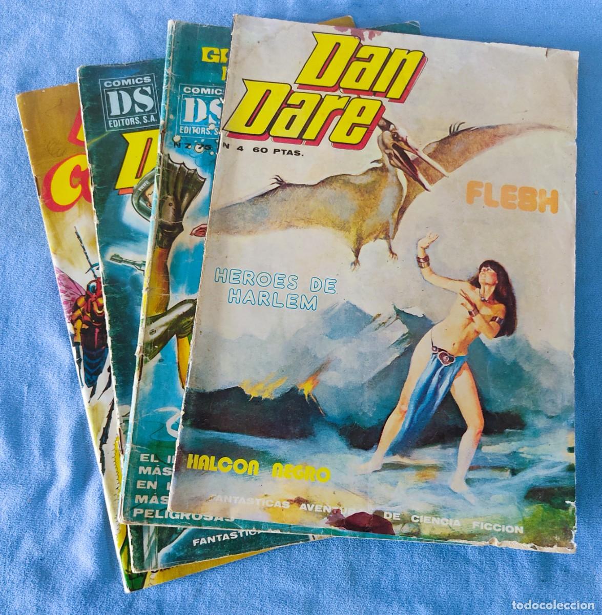 C&oacute;mics: 4 EJEMPLARES DE DS COMICS DAN DARE GARRA DE FUEGO KING COBRA