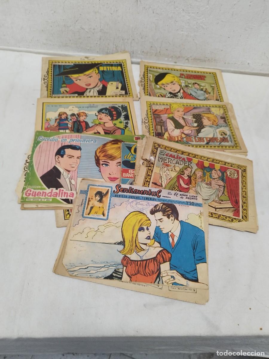 C&oacute;mics: Lote de 6 c&oacute;mics rom&aacute;nticos y tebeos vintage de la literatura juvenil femenina espa&ntilde;ola. Almanaque.