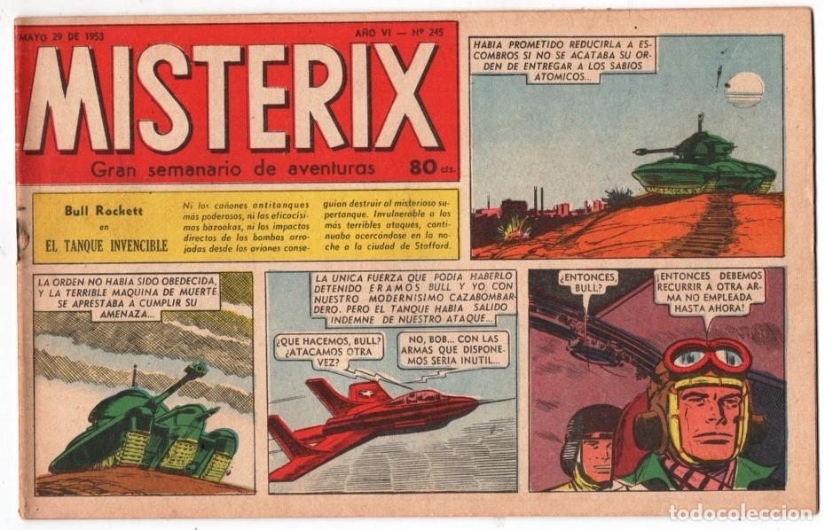 C&oacute;mics: 1953 MISTERIX # 245 &acute;&acute;SARGENTO KIRK, EL ATAQUE...&acute;&acute;- BULL ROCKETT - MISTERIX - LOS DOS REPORTE 28 P