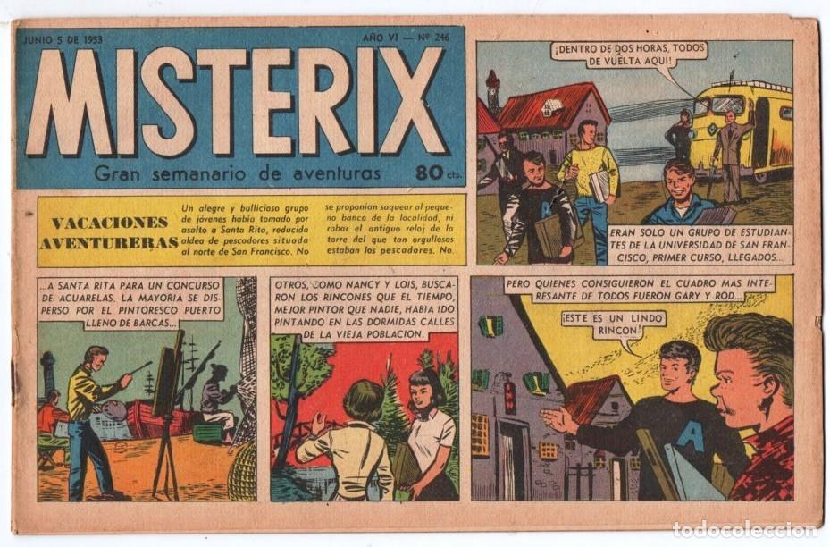 C&oacute;mics: 1953 MISTERIX # 246 - BULL ROCKETT - MISTERIX - LOS DOS REPORTEROS - VACACIONES AVENTURERAS 28 P
