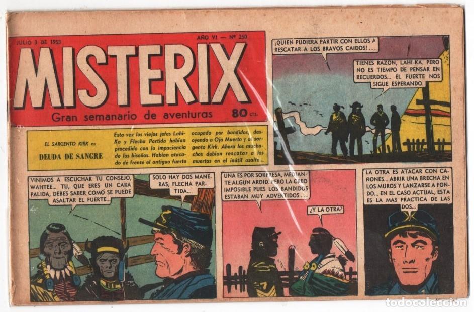 C&oacute;mics: 1953 MISTERIX # 250 &acute;&acute;SARGENTO KIRK, DEUDA DE SANGRE&acute;&acute;- BULL ROCKETT - MISTERIX - LOS DOS REPOR 28 P